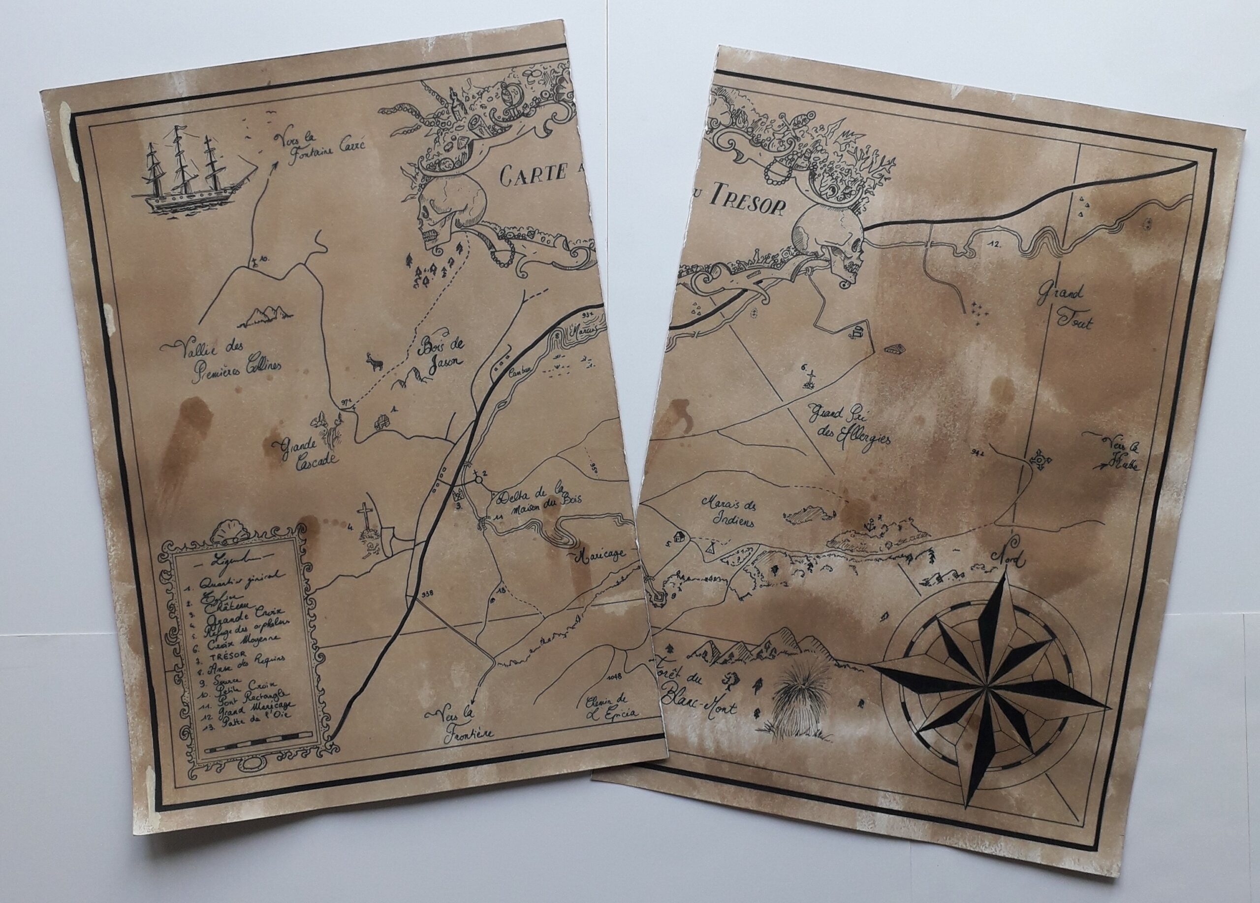 carte de chasse au trésor